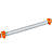 5-0-0 Toolflex One Schiene 54 cm ohne Halter orange