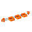 5-3-0 Toolflex One Schiene 54 cm mit 3 Haltern orange