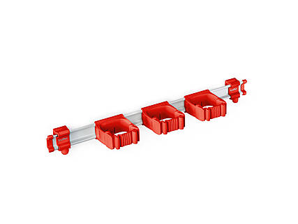 5-3-2 Toolflex One Schiene 54 cm mit 3 Haltern rot