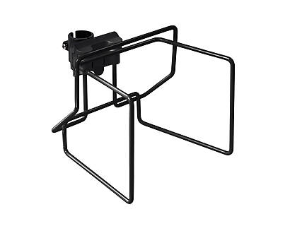  T-3341-1-xx Maskenboxhalter schwarz mit Rohrbefestigung