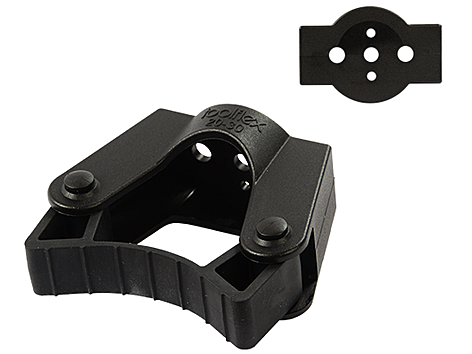 100-530-00 Toolflex Halter 20-30 mm in schwarz zur Einzelmontage