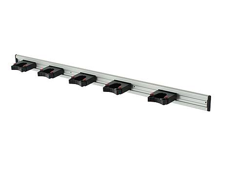 100-559-50 Toolflex Aluschiene 90 cm bestückt mit 5 Haltern schwarz