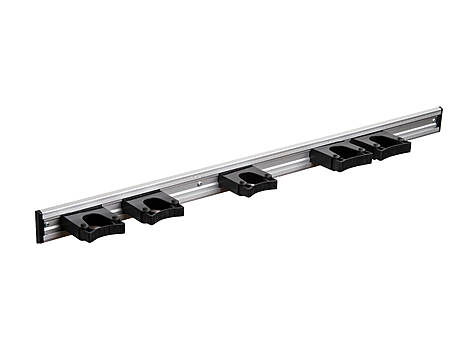 100-659-32 Toolflex Aluschiene 90 cm in schwarz bestückt mit 5 Haltern