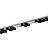 100-659-32 Toolflex Aluschiene 90 cm in schwarz bestückt mit 5 Haltern