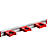 102-655-21 Toolflex Aluschiene 50 cm rot bestückt mit 3 Haltern