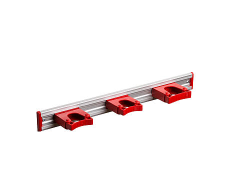 102-655-21 Toolflex Aluschiene 50 cm rot bestückt mit 3 Haltern