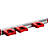 Toolflex Aluschiene 50 cm rot bestückt mit 3 Haltern 25-35 mm