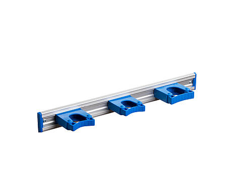 105-655-21 Toolflex Aluschiene 50 cm in blau bestückt mit 3 Haltern