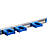 105-655-93 Toolflex Aluschiene 50 cm in blau bestückt mit 3 Haltern
