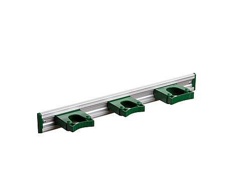 106-655-21 Toolflex Aluschiene 50 cm in grün bestückt mit 3 Haltern