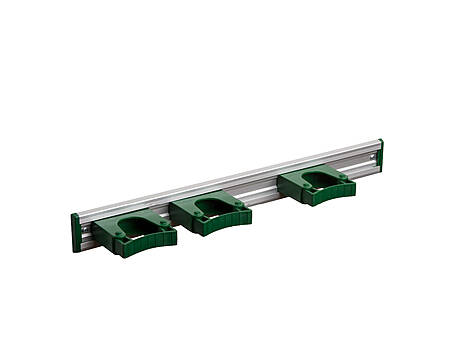 106-655-93 Toolflex Aluschiene 50 cm in grün bestückt mit 3 Haltern