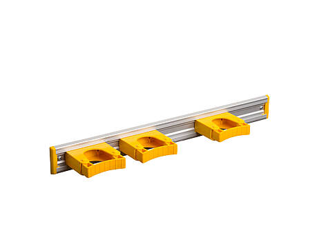 107-655-93 Toolflex Aluschiene 50 cm in gelb bestückt mit 3 Haltern
