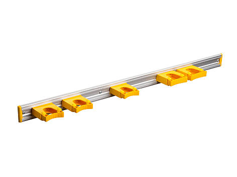 107-659-32 Toolflex Aluschiene 90 cm in gelb bestückt mit 5 Haltern
