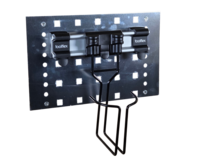 Toolflex One Flaschenhalter auf Schiene an Lochwand