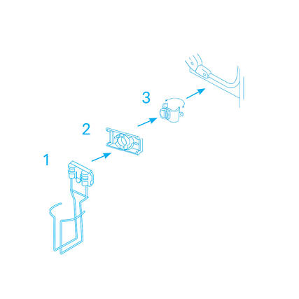 Toolflex One Zubehör Montage mit Adapter und Rohrbefestigung